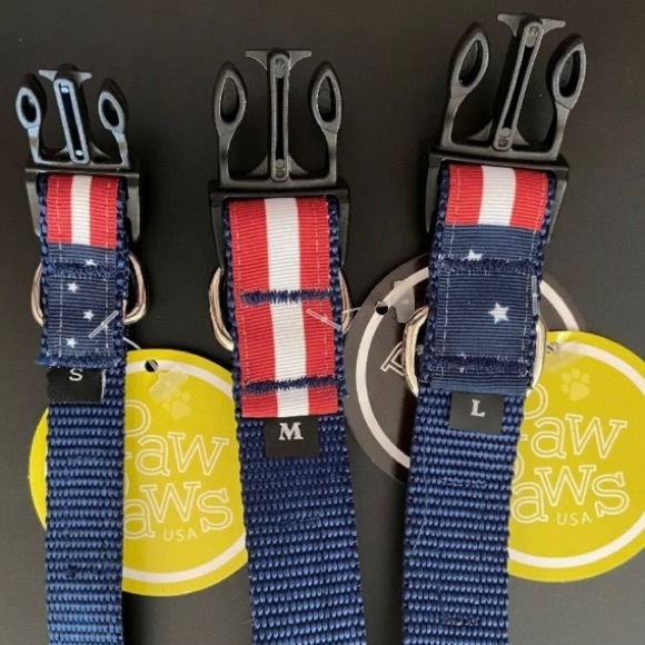 Dog Collar PAW PAWS "Flag" Size Large - Picture 4 of 5